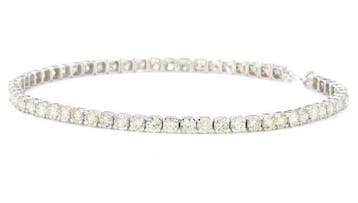 Zonder minimumprijs - Armband - 14 karaat Witgoud - 6.44ct.