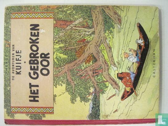 Kuifje - Het gebroken oor  - 1954, Livres, BD, Envoi