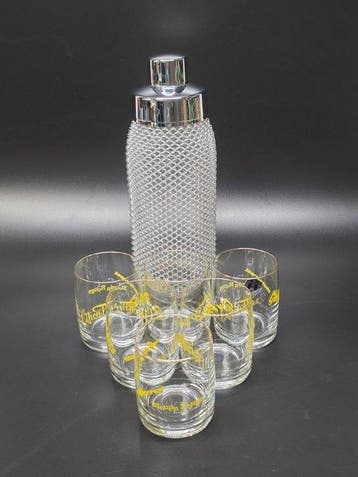 KOVOAS - Cocktailshaker (7) - Glas, Chroom, Metaal
