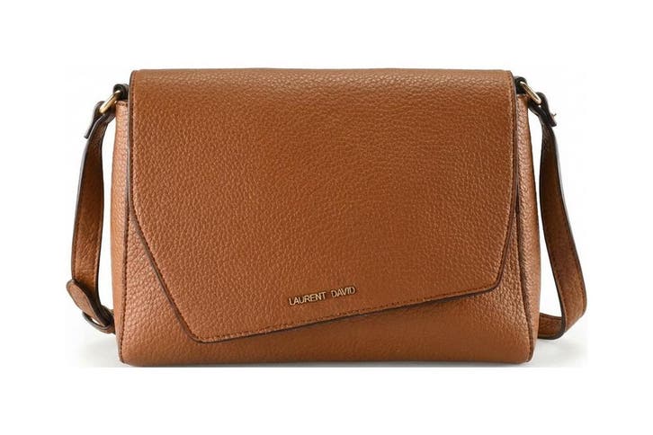 Laurent David Schoudertas Cognac, Handtassen en Accessoires, Tassen | Damestassen, Zo goed als nieuw, Verzenden