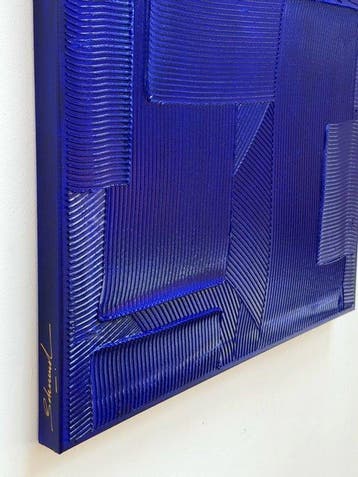 Sarah Schwarzl - Frequency ULTRAMARINE (Frame included), Antiek en Kunst