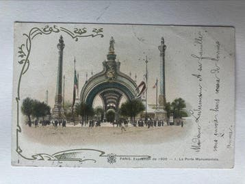 Frankrijk - Wereldtentoonstelling Parijs 1900 - Ansichtkaart, Gelopen
