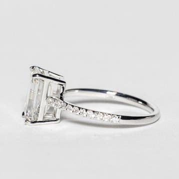 Zonder minimumprijs - Statement ring - 18 karaat Witgoud -