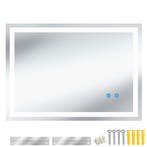 tectake LED-badkamerspiegel Clara, dimbaar, met 3 lichtkleur, Huis en Inrichting, Verzenden, Nieuw
