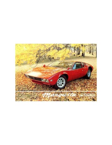 1971 DE TOMASO MANGUSTA BROCHURE, Ophalen of Verzenden, Nieuw