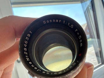 Carl Zeiss Jena Sonnar 1,5/5cm rotes T | Prime lens, Nieuw