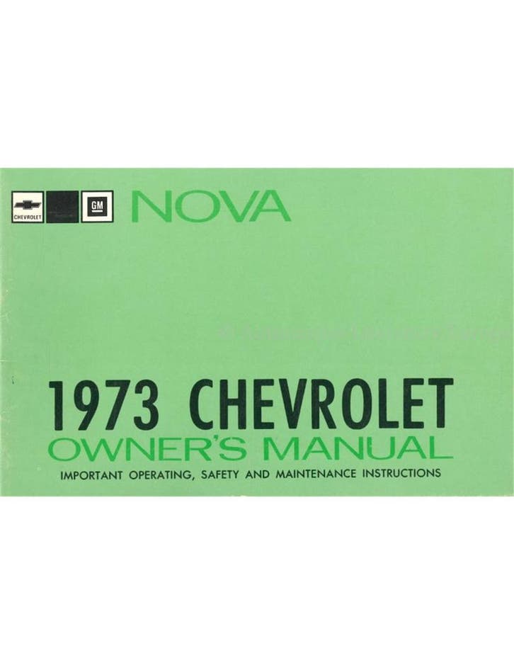 1973 CHEVROLET NOVA INSTRUCTIEBOEKJE ENGELS, Auto diversen, Handleidingen en Instructieboekjes