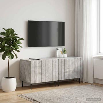 vidaXL Tv-meubel Betongrijs Bewerkt hout, Verzenden, Nieuw