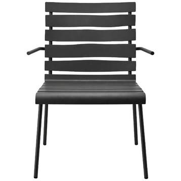 Serax X Maarten Baas Loungestoel Black Aligned - Tuinstoel -, Verzenden, Nieuw, Aluminium
