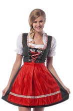 Dirndl Jurk Oktoberfest Rood 3 delig, Verzenden, Nieuw