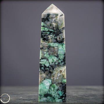 Natuurlijke smaragdobelisk - Topkwaliteit- 469.75 g