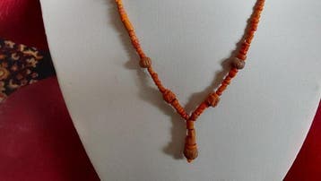 Égypte ancienne perles de corail Beads, corail (Sans prix de