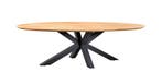 Suns Madre tuintafel met ovaal teak blad 280 x 130 cm SALE |, Nieuw