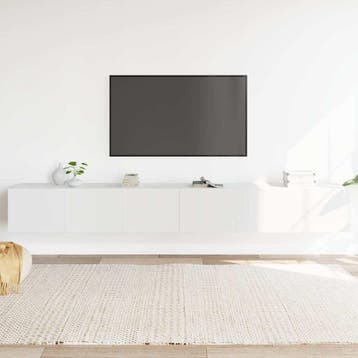 vidaXL 3-delige Tv-meubelset bewerkt hout wit, Verzenden