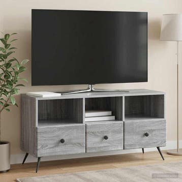 vidaXL TV Kast met lade Grijs sonoma 102 x 34,5 x 50 cm, Verzenden, Nieuw