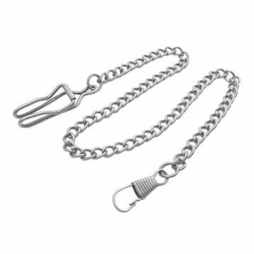 Fako - Zakhorloge Ketting - 35cm - Zilverkleurig, Verzenden, Nieuw