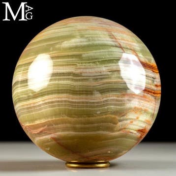 Sphère en marbre donyx mexicain - Sphère en onyx mexicain