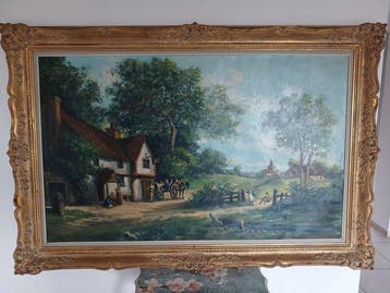 European School (XX), signed P. Hyde - Boerderij