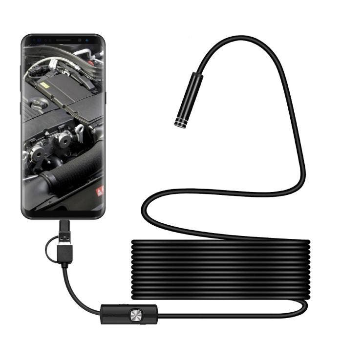 Endoscoop Camera 1 Meter - 7mm Inspectie Semi Flexibel Kabel, Télécoms, Téléphonie mobile | Accessoires & Pièces, Envoi