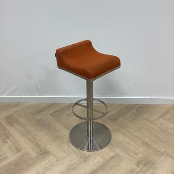 Satelliet barkruk met ring, zithoogte 82 cm , oranje -, Gebruikt