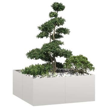 vidaXL Plantenbak 100x100x40 cm roestvrij staal, Verzenden