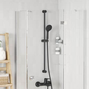 vidaXL Douchkop Houder Zwart 100 cm Roestvrij staal, Doe-het-zelf en Bouw, Verzenden, Nieuw