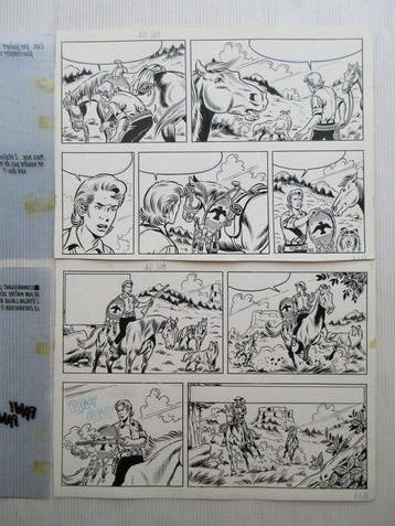 Bessy - Originele pagina (p.26) - De roodschimmel - 1, Livres, BD