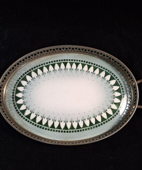 Plateau de service - 9410C - Faïence - vers 1910, Antiquités & Art, Art | Objets design