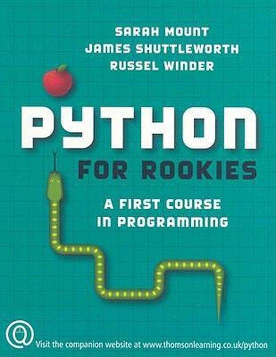 Python for Rookies 9781844807017 Sarah Mount, Livres, Langue | Anglais, Envoi