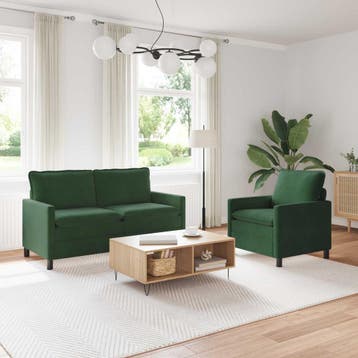vidaXL bank / zetelstel 2 st Jungle Groen Stof, Verzenden