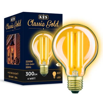 Lichtbronnen Classic Gold LED 4W Globe Lichtbronnen, Verzenden, Nieuw