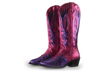 DWRS Cowboy laarzen in maat 38 Paars, Kleding | Dames, Schoenen, DWRS, Overige kleuren, Verzenden, Zo goed als nieuw