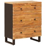 vidaXL Opslag Dressoir Bruin 60 x 33 x 75 cm Massief Mango, Verzenden, Nieuw