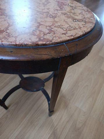 Middentafel - Hout - Ovale salontafel vintage