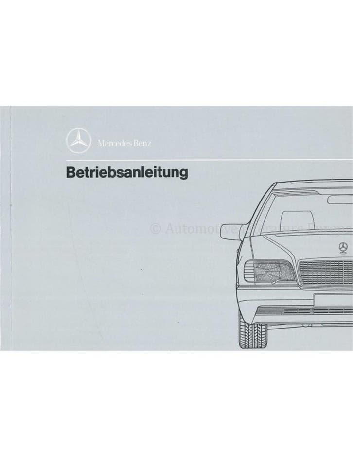 1992 MERCEDES BENZ S KLASSE INSTRUCTIEBOEKJE DUITS, Auto diversen, Handleidingen en Instructieboekjes