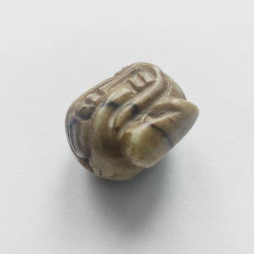 Oud-Chinees Hard Stone XS Zeldzame Goddelijke Hoofd Kraal