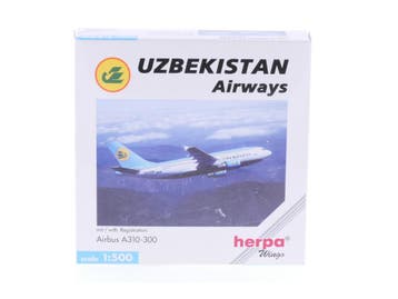 Schaal 1:500 Herpa 512527 Uzbekistan Airways Airbus A310-..., Ophalen of Verzenden