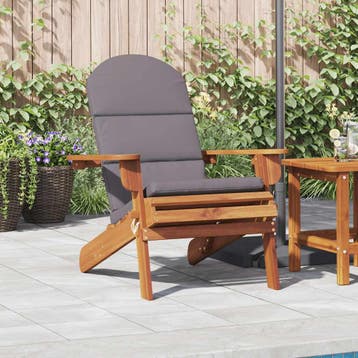 vidaXL Tuinstoel Adirondack met kussens massief acaciahout, Verzenden, Nieuw