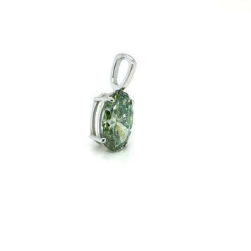Zonder minimumprijs - Hanger - 14 karaat Witgoud - 1.04ct.