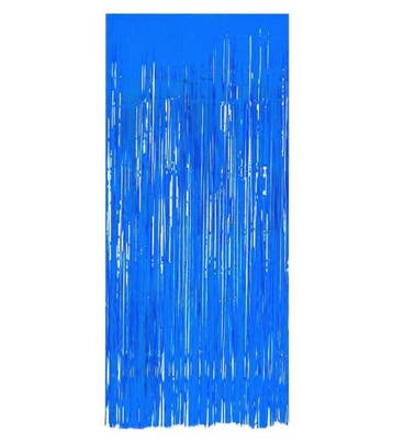 Blauw Deurgordijn Folie 2m, Verzenden, Nieuw