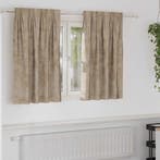 vidaXL Velvet Gordijnen 2 pcs champagne 140 x 140 cm Fluweel, Huis en Inrichting, Verzenden, Nieuw
