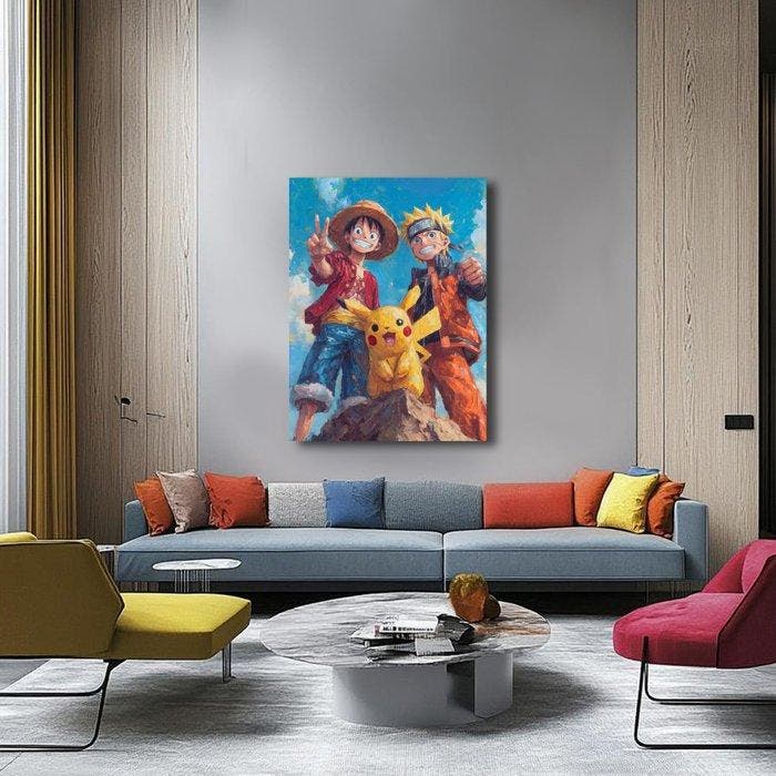 Canvas Fit-Alberto Ricardo - La unión de mundos – Luffy,, Games en Spelcomputers, Spelcomputers | Overige Accessoires