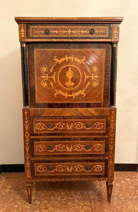 Secrétaire à abattant - Bois - Hauteur : 151 cm, Antiquités & Art, Antiquités | Autres Antiquités