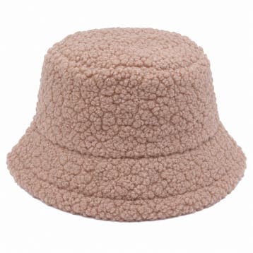 Bucket Hat Hoedje – Teddy – Beige, Nieuw