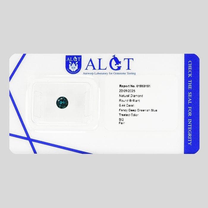1 pcs Diamant (Kleurbehandeld) - 0.44 ct - Rond - SI2 -, Bijoux, Sacs & Beauté, Pierres précieuses