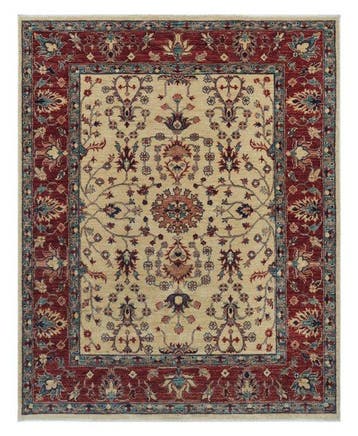 Tapis designer tissé à la main avec motif Sarouck – Neuf -