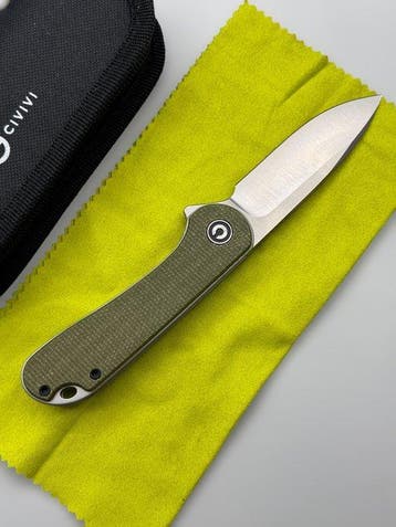 CIVIVI Elementum C907E – D2 Satin Blade – Green G10 Handles