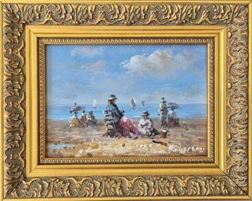 Camille Rousseau (1949) - Dimanche en Normandie, Deauville