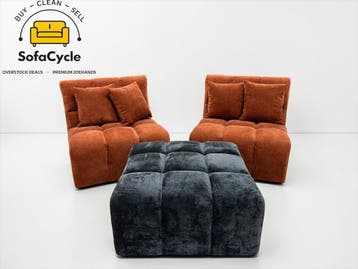 Loungefauteuil roest, modulair, capitonné – nieuw, Verzenden, Nieuw