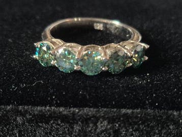Sans prix de réserve - Bague Bague en diamant bleu de 1,2 ct, Handtassen en Accessoires, Nieuw
